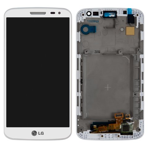 Дисплей для LG D620 G2 mini, белый, с рамкой, Original PRC 