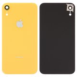 Задня панель корпуса для iPhone XR, жовта, із склом камери, small hole