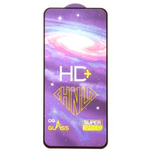 Защитное стекло All Spares для Samsung A525 Galaxy A52, A526 Galaxy A52 5G, 0,33 мм 9H, совместимо с чехлом, Full Glue, черный, cлой клея нанесен по всей поверхности, HD+