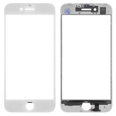 Сенсорний екран для iPhone 7, з рамкою, з ОСА плівкою, білий, Copy