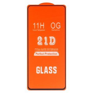 Защитное стекло для Oppo A36, A76, A96 4G, совместимо с чехлом, Full Glue, без упаковки , черный