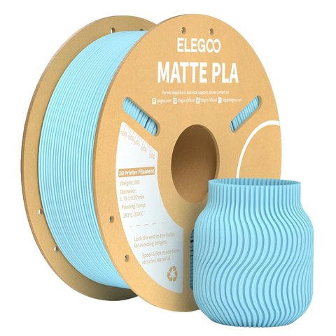 Філамент ELEGOO PLA MATTE, світло блакитний ice blue , 1 кг