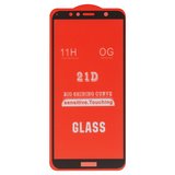 Захисне скло для Huawei Honor 7C 5,7", Y6 (2018), сумісне з чохлом, Full Glue, (без упаковки), чорний