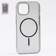 Чохол Fully-PC MagSafe для iPhone 15, чорний, прозорий, магнітний, пластик