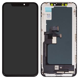 Дисплей для iPhone X, черный, с рамкой, Copy, TFT , ZY, LTPS HD+