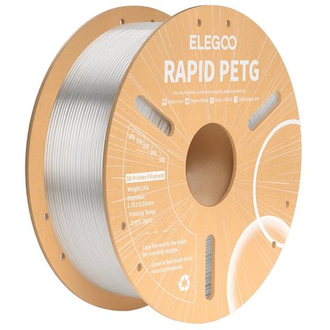 Філамент для 3D принтера ELEGOO Rapid PETG Transparent, 1 кг