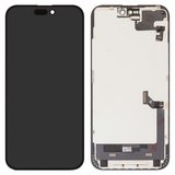 Дисплей для iPhone 15 Plus, черный, с рамкой, High Copy, без ошибки, (OLED), DD-OLED OEM soft, diagnosable