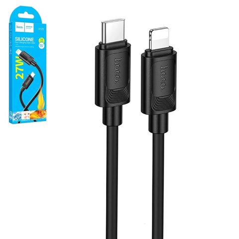 USB кабель Hoco X122, USB тип C, Lightning, 100 см, 27 Вт, черный, #6942007662161