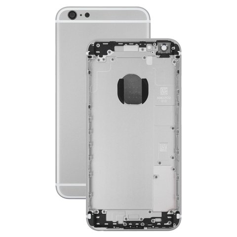 Housing compatible with iPhone 6S Plus, white, with SIM card holders, with side buttons 