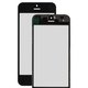 Housing Glass compatible with iPhone 5S, iPhone SE, (with OCA film, with frames, black)