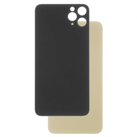 Housing Back Cover compatible with iPhone 11 Pro Max, golden, need to remove the camera glass, small hole, matte gold 