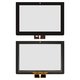 Touchscreen compatible with Sony Xperia Tablet S (SGPT111), Xperia Tablet S (SGPT112), Xperia Tablet S (SGPT113), Xperia Tablet S (SGPT114), (black)