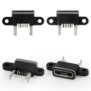 Коннектор зарядки для Xiaomi Mi 4, 6 pin, черный, micro USB тип B