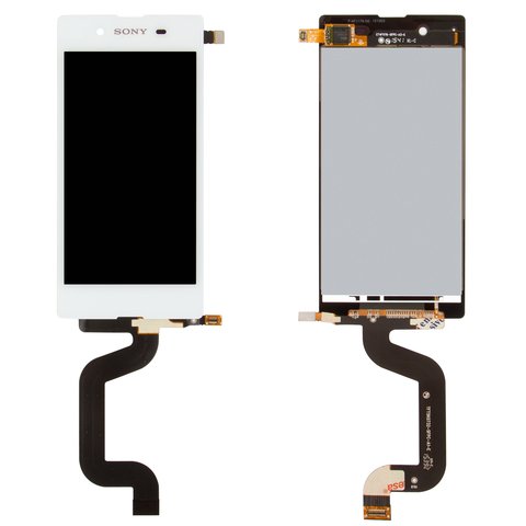 LCD compatible with Sony D2202 Xperia E3, D2203 Xperia E3, D2206 Xperia E3, white, without frame 