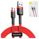 USB Cable Baseus Cafule, (USB type-A, micro USB type-B, 100 cm, 2.4 A, red) #CAMKLF-B09