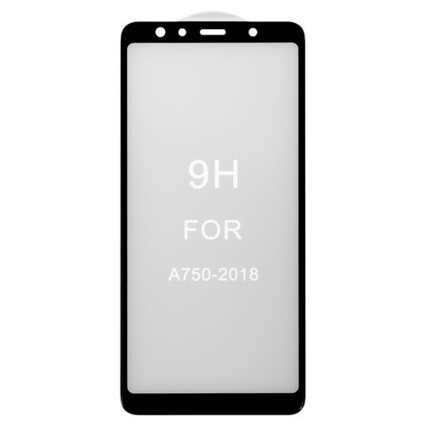 Защитное стекло All Spares для Samsung A750 Galaxy A7 2018 , 5D Full Glue, черный, cлой клея нанесен по всей поверхности