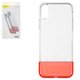 Case Baseus compatible with iPhone X, iPhone XS, (red, colourless, transparent, silicone) #WIAPIPH58-RY09