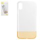 Case Baseus compatible with iPhone XR, (golden, transparent, silicone, plastic) #WIAPIPH61-RY0V