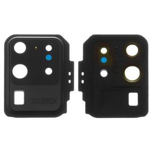 Camera Lens compatible with Samsung G988 Galaxy S20 Ultra, black, with frames, cosmic black 