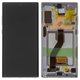 LCD compatible with Samsung N975F Galaxy Note 10 Plus, (silver, with frame, Original (PRC), original glass)