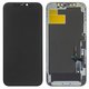 Pantalla LCD puede usarse con iPhone 12, iPhone 12 Pro, negro, con marco, PRC, con plásticos de cámara y sensor de acercamiento, Self-welded OEM
