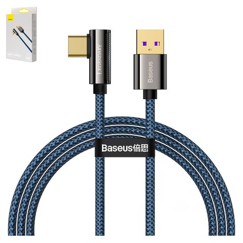 USB Cable Baseus Legend, USB type A, USB type C, 100 cm, 66 W, dark blue  #CACS000403