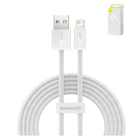 USB Cable Baseus Dynamic Series, USB type A, Lightning, 100 cm, 2.4 A, white  #CALD000402