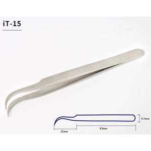 Mounting Tweezers Mechanic IT 15, curved, 115 mm 