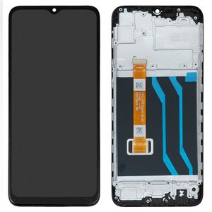 Pantalla LCD puede usarse con Realme 5; Samsung, negro, con marco, High Copy, RMX1911, RMX1919, RMX1927, FPC HTF065H019 A0