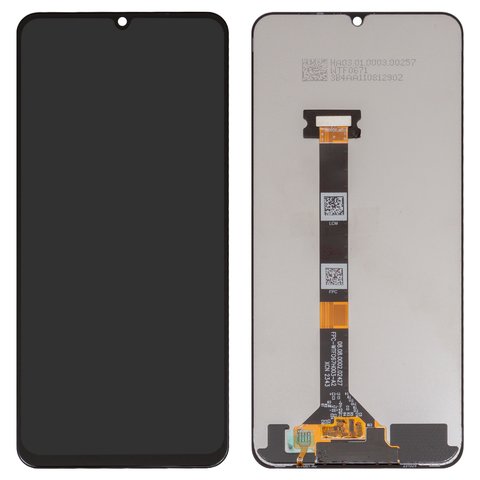 LCD compatible with Realme C51, C53 NFC, Narzo N53, black, without frame, Original PRC , RMX3830  RMX3760  RMX3761 FPC WTF067H003  