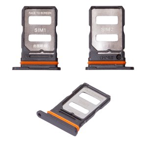 SIM Card Holder compatible with Xiaomi Poco X7 Pro, black 