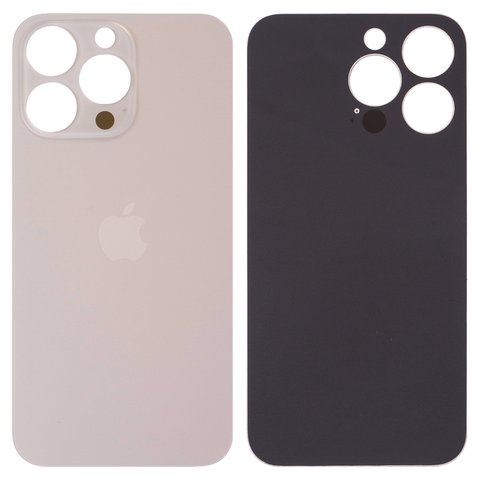 Housing Back Cover compatible with iPhone 13 Pro, golden, no need to remove the camera glass, Original PRC , Gold, big hole 