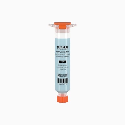 Thermal Compound Amaoe TG 6, silicone, in a syringe, 40 g, 6 Вт м*К 