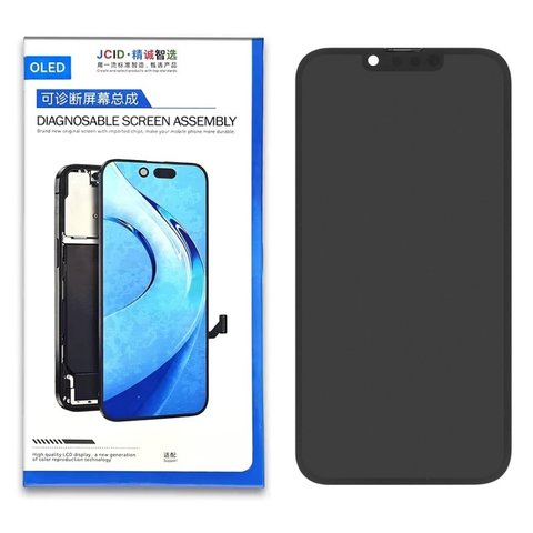 Дисплей JCID для iPhone 14, черный, с рамкой, HC, без ошибки, OLED  JCID diagnosable