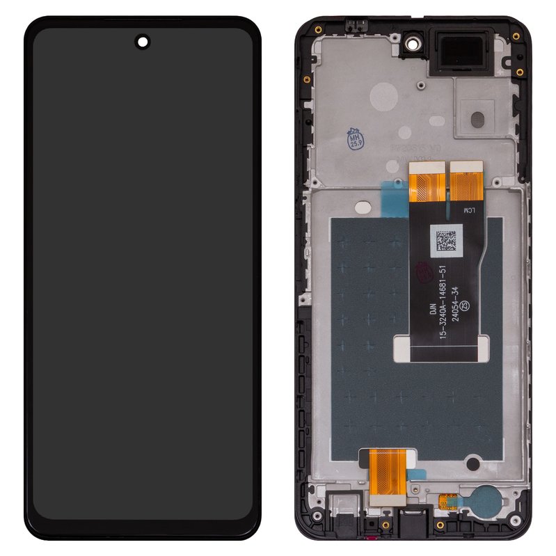 LCD compatible with ZTE Blade A75 5G, Nubia Focus, (black, with