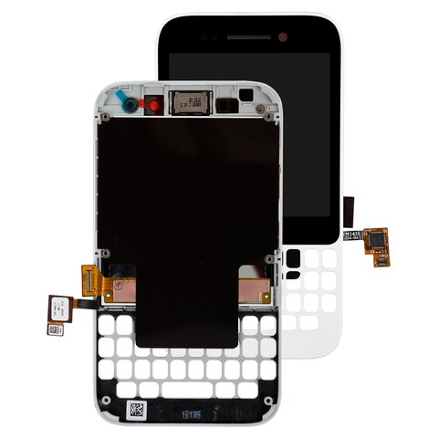 LCD compatible with Blackberry Q5, white 
