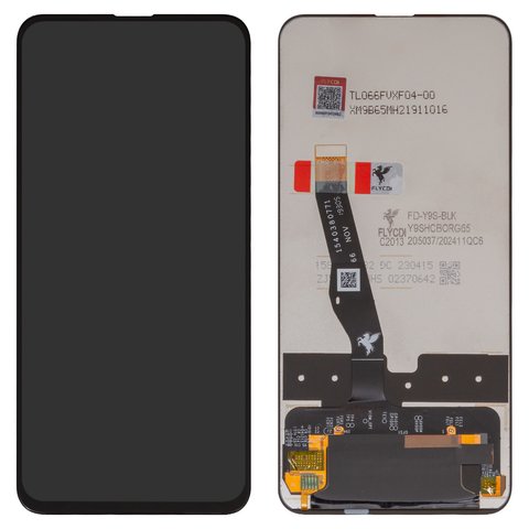 LCD compatible with Huawei Honor 9X, Honor 9X Pro, Y9S, black, without frame, FLYCDI, 1540380771 