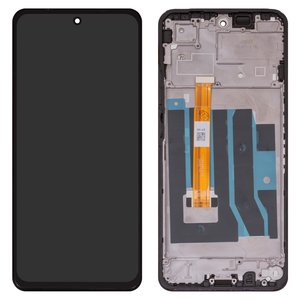 Дисплей для Realme C75 4G RMX3941, черный, с рамкой, High Copy, 1540481072