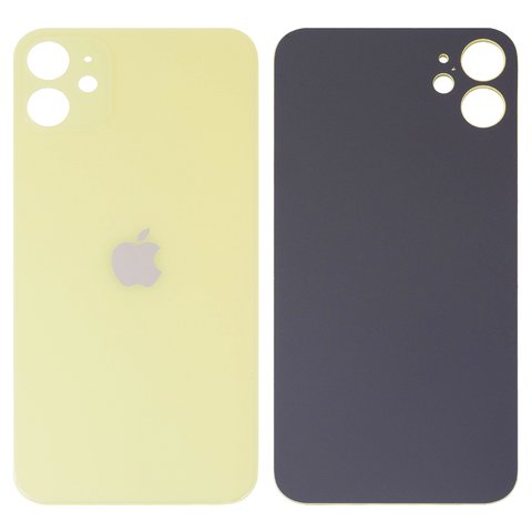 Housing Back Cover compatible with iPhone 11, yellow, no need to remove the camera glass, Original PRC , big hole 