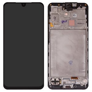 LCD compatible with Samsung A175 Galaxy A17 4G, black, with frame, Original PRC  