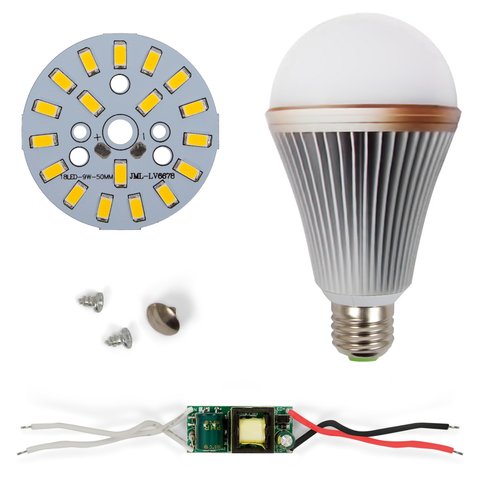 Juego de piezas para armar lámpara LED SQ Q24 5730 E27 9 W – luz blanca cálida