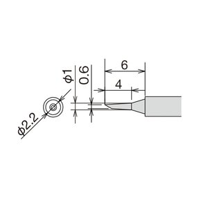 Punta de recambio para cautín Goot RX 81HRT 0.6C