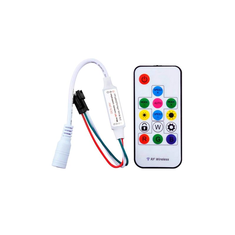 CONTROLADOR LED RF PIXEL DIGITAL MONOCOLOR CON PANEL MANDO – LedyLuz