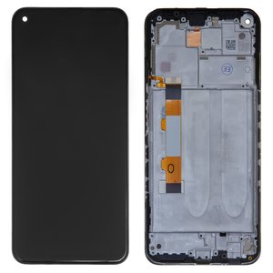 Pantalla LCD puede usarse con Xiaomi Redmi Note 9 5G, Redmi Note 9T, negro, con marco, Original PRC 