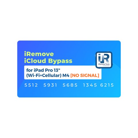 iRemove iCloud Bypass para iPad Pro 13 inch Wi Fi+Cellular  M4 [NO SIGNAL]