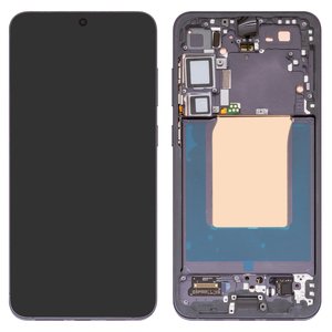 Pantalla LCD puede usarse con Samsung S936 Galaxy S25 Plus, negro, con marco, Original PRC 