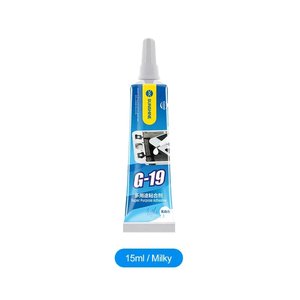 Adhesivos sellador Sunshine G 19, para pegar tapas traseras, para marcos de pantalla, 15 ml, blanco