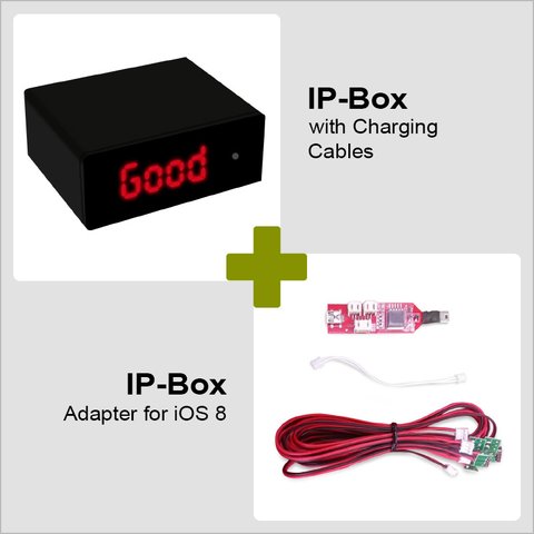 IP Box з кабелями зарядки і адаптером для iOS8