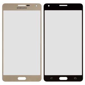 Скло корпуса для Samsung A700F Galaxy A7, A700H Galaxy A7, золотисте