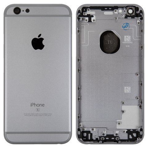 Корпус для iPhone 6S, чорний, з тримачем SIM карти, з боковими кнопками